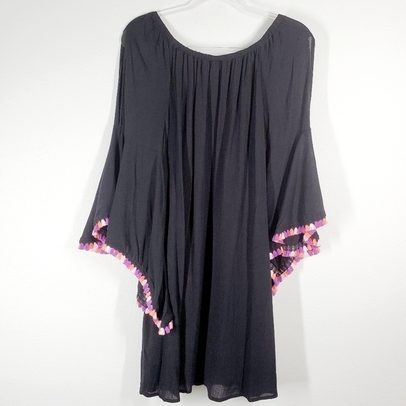 EST. 1946 BOHO TASSEL COLD SHOULDER DRESS - Picture 2 of 7